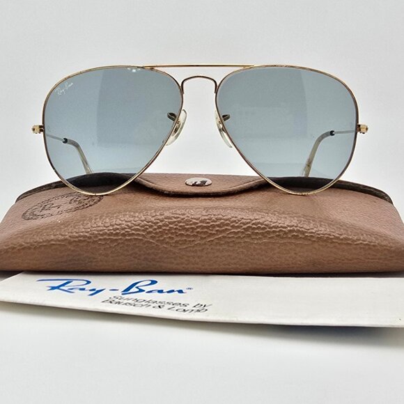 Ray-Ban B&L L1744 Changeables Aviator Gold Frame Photochromic Grey Sunglasses - Picture 1 of 16